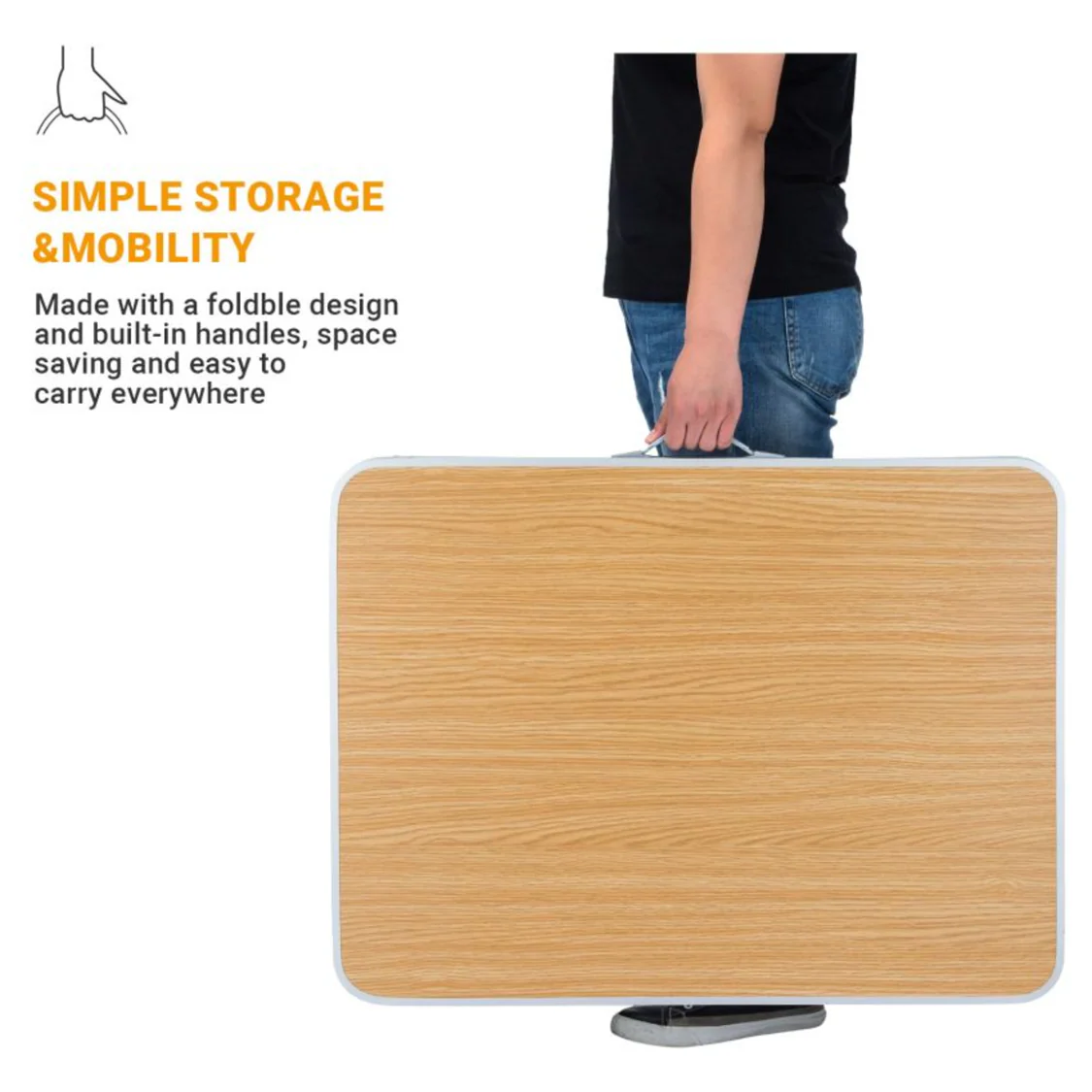 Lightweight Foldable 80 x 60 Camping Table - Image 5