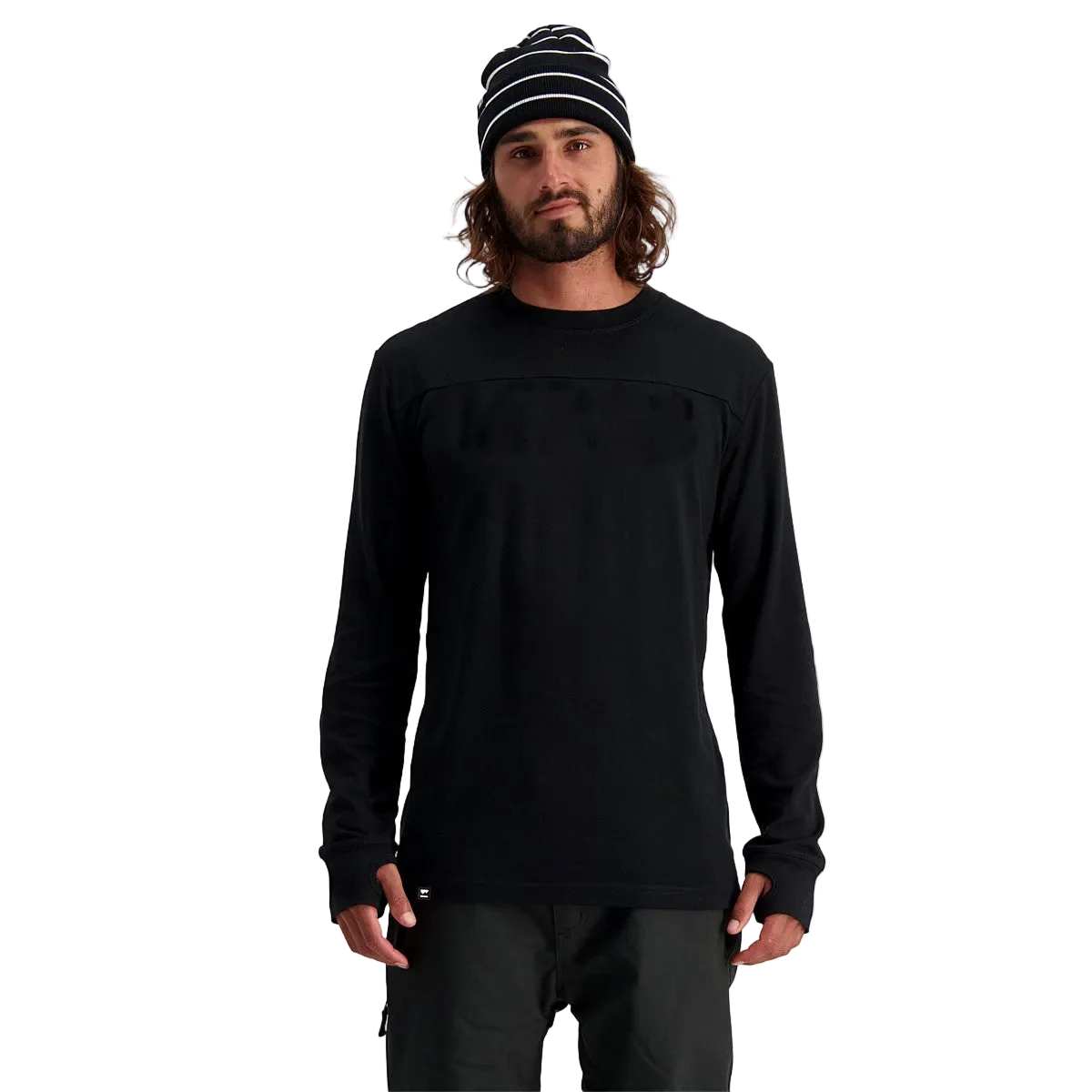 Mons Royale Unisex Yotei Merino Long Sleeve - Black - Image 2
