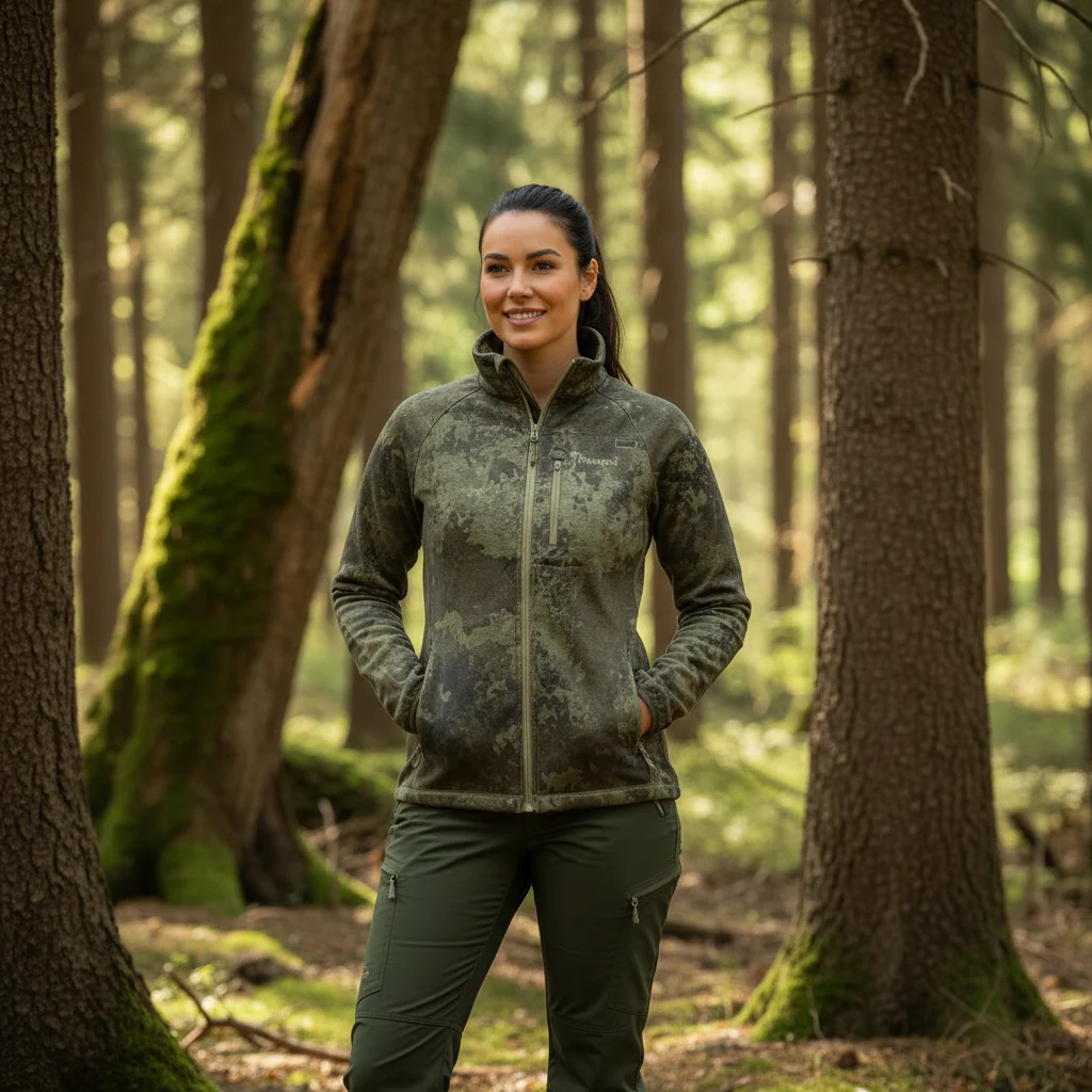 Pinewood Frazer Women's Softshell Fleece Jacket - Camo - Image 3