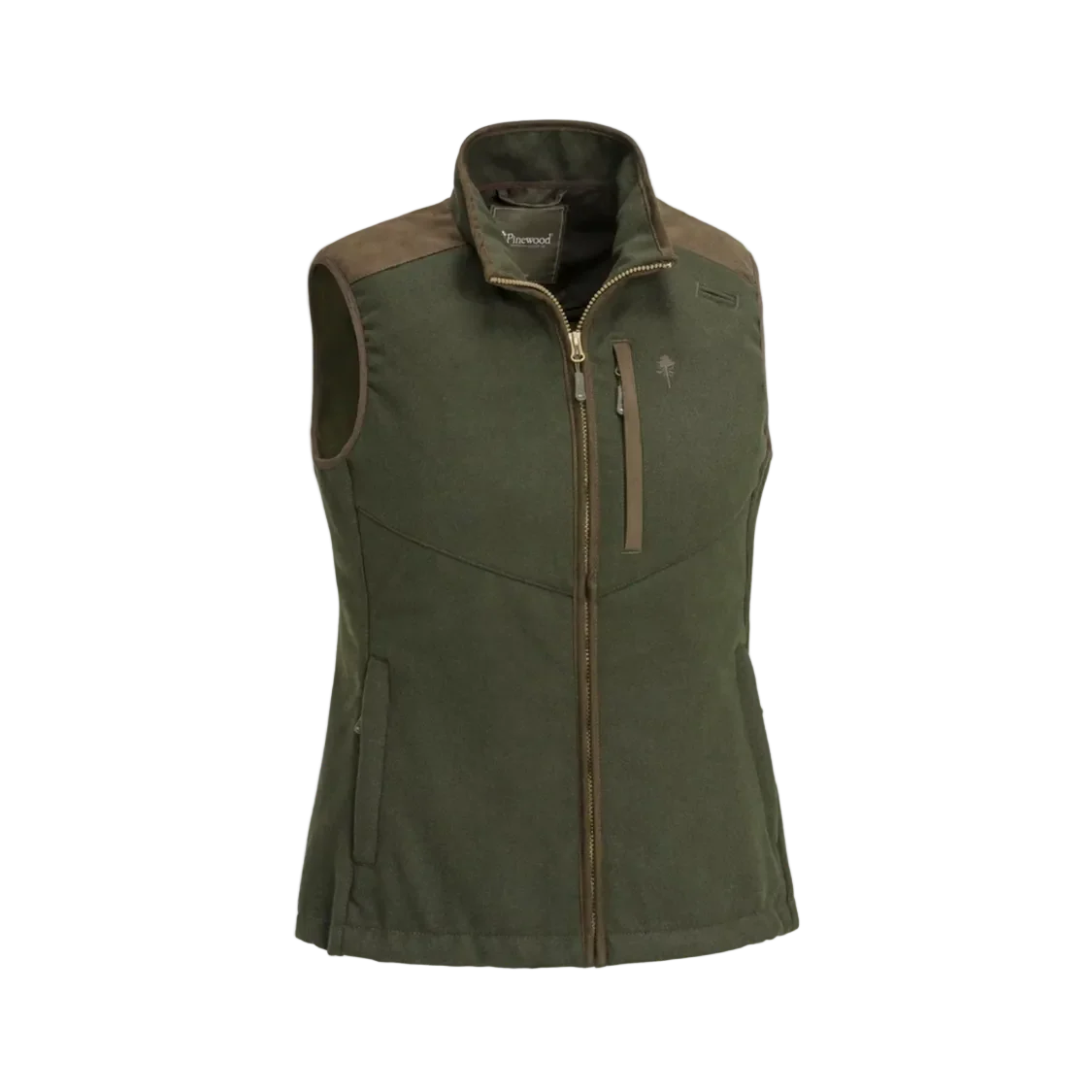 Pinewood Nydala Women's Wool Vest Moss Green