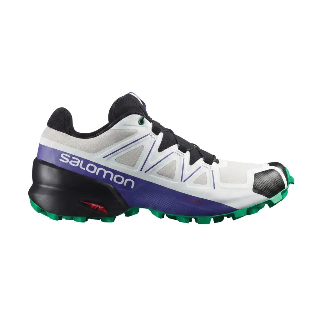 Salomon Men's Speedcross 5 Shoe-Rainy Day Amparo Blue Bright Green-8.5