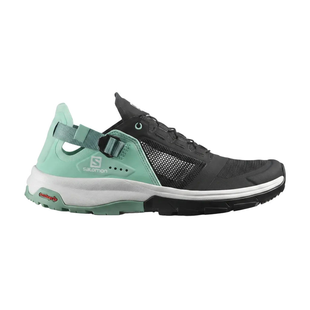 Salomon Tech Amphib 4 Women's Shoe-Black Yucca Granite Green-5.5